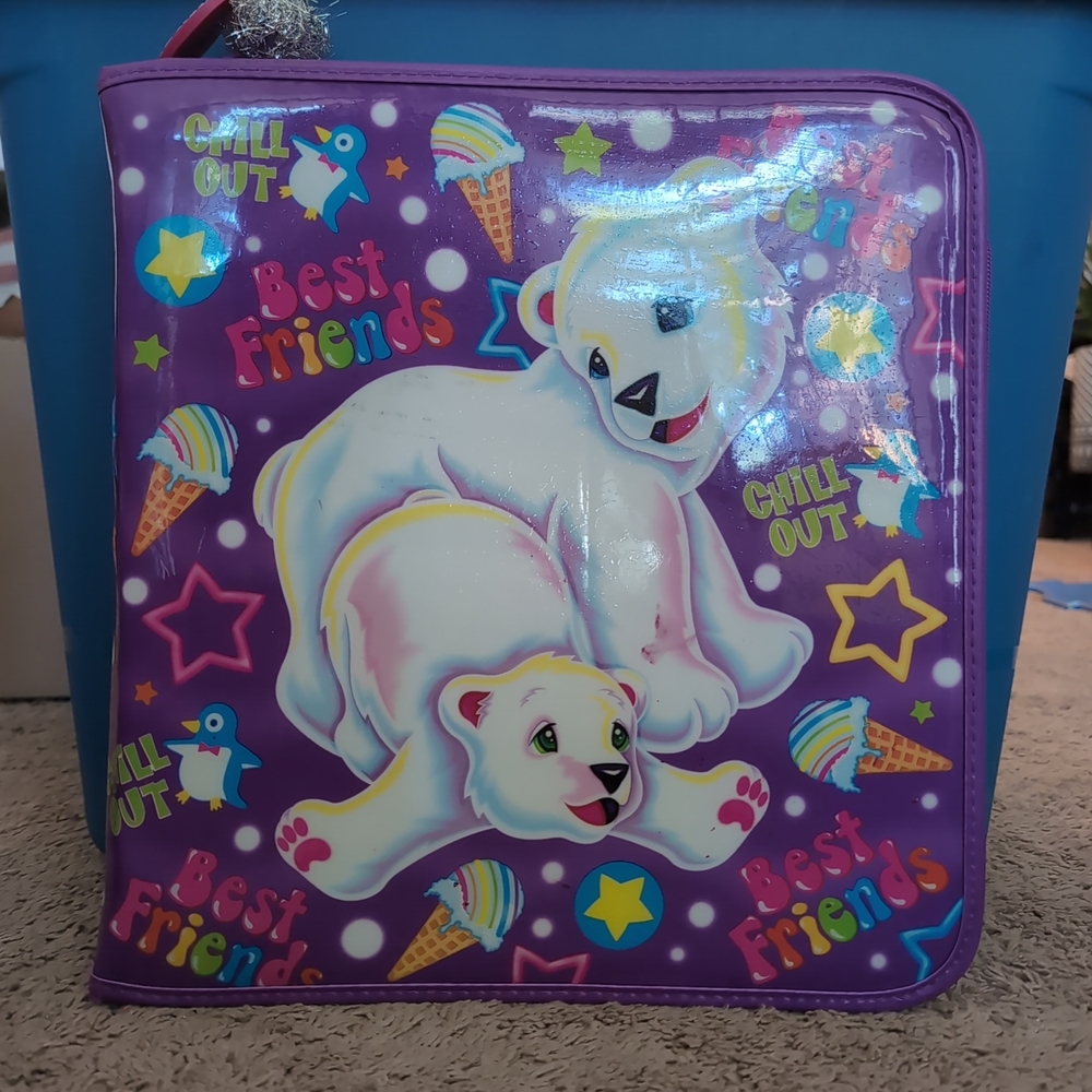 Lisa Frank Purple Polar Bear Trading Card Binder